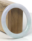 Baikalla Light Green & Lavender "Traditional Full-Round" Jadeite Jade Bangle Bracelet (57.2mm) 