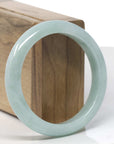Baikalla Light Apple Green Jadeite Jade Bangle Bracelet (56.7mm) 