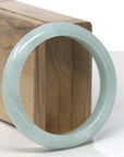 Baikalla Light Apple Green Jadeite Jade Bangle Bracelet (56.7mm) 