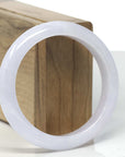 Baikalla Light Lavender Jadeite Jade Bangle Bracelet (57.4mm) 