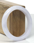 Baikalla Light Lavender Jadeite Jade Bangle Bracelet (57.4mm) 