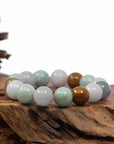 Baikalla Jewelry jade beads bracelet Natural Jadeite Jade 13mm Round Beads Bracelet ( 13 mm ) For Men