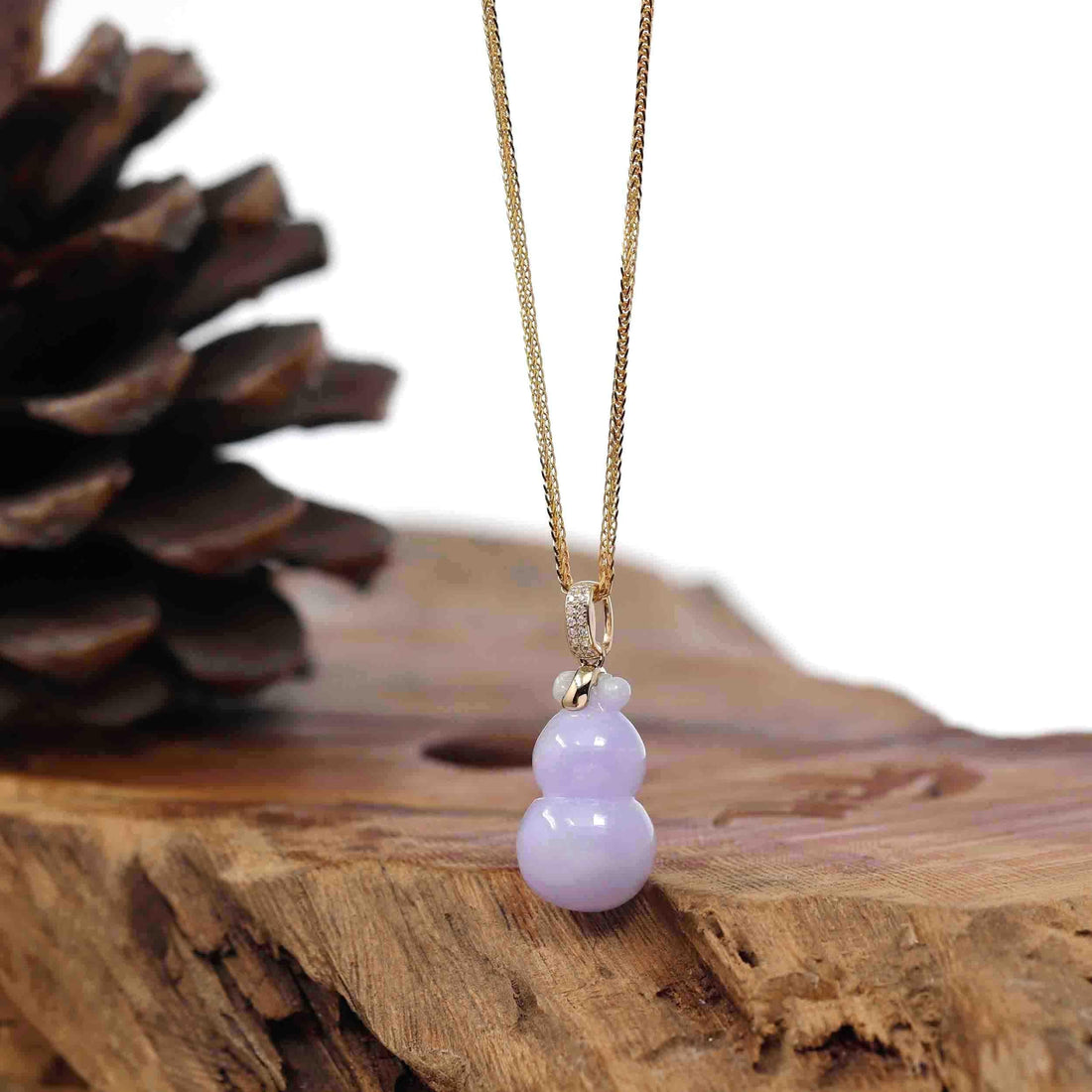 Lavender Jadeite Money Bag Pendant Necklace | Real Jade Jewelry – Baikalla
