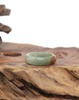 Baikalla Natural Oil-Green & Honey-Brown Burmese Jadeite Jade Traditional Ring 