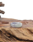 Baikalla Natural Icy Vibrant Lavender & Light Green Jadeite Jade Traditional Ring 