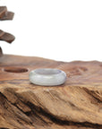 Baikalla Natural Icy Vibrant Lavender & Light Green Jadeite Jade Traditional Ring 