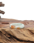Baikalla Natural Icy Light Green & Sajin (Golden Dust) Jadeite Jade Traditional Ring 