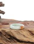 Baikalla Natural Icy Light Green & Sajin (Golden Dust) Jadeite Jade Traditional Ring 