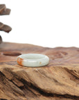Baikalla Natural Icy Light Green & Sajin (Golden Dust) Jadeite Jade Traditional Ring 