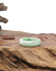 Baikalla Natural Light Apple-Green Jadeite Jade Traditional Ring 