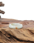 Baikalla Natural Icy Light Green & Sajin (Golden Dust) Jadeite Jade Traditional Ring 