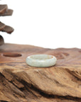 Baikalla Natural Icy Light Green & Sajin (Golden Dust) Jadeite Jade Traditional Ring 