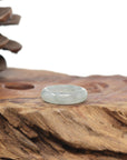Baikalla Natural Icy Light Green Jadeite Jade Traditional Ring 
