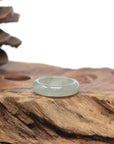 Baikalla Natural Icy Light Green Jadeite Jade Traditional Ring 