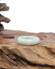 Baikalla Natural Light Apple-Green Jadeite Jade Traditional Ring 