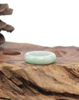 Baikalla Natural Light Apple-Green Jadeite Jade Traditional Ring 