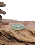 Baikalla Natural Icy Green Jadeite Jade Traditional Ring 