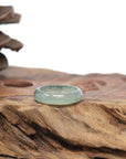 Baikalla Natural Icy Green Jadeite Jade Traditional Ring 