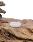 Baikalla Natural Icy Light Lavender Jadeite Jade Traditional Ring 