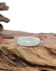 Baikalla Natural Icy Light Green Jadeite Jade Traditional Ring 
