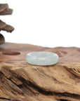 Baikalla Natural Icy Light Green Jadeite Jade Traditional Ring 