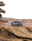 Baikalla Natural Black Wuji Jadeite Jade Traditional Ring 