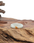 Baikalla Natural Icy Light Green & Sajin (Golden Dust) Jadeite Jade Traditional Ring 