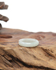 Baikalla Natural Icy Light Green & Sajin (Golden Dust) Jadeite Jade Traditional Ring 