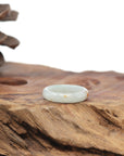 Baikalla Natural Icy Light Green & Sajin (Golden Dust) Jadeite Jade Traditional Ring 