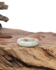 Baikalla Natural Icy Light Green & Sajin (Golden Dust) Jadeite Jade Traditional Ring 