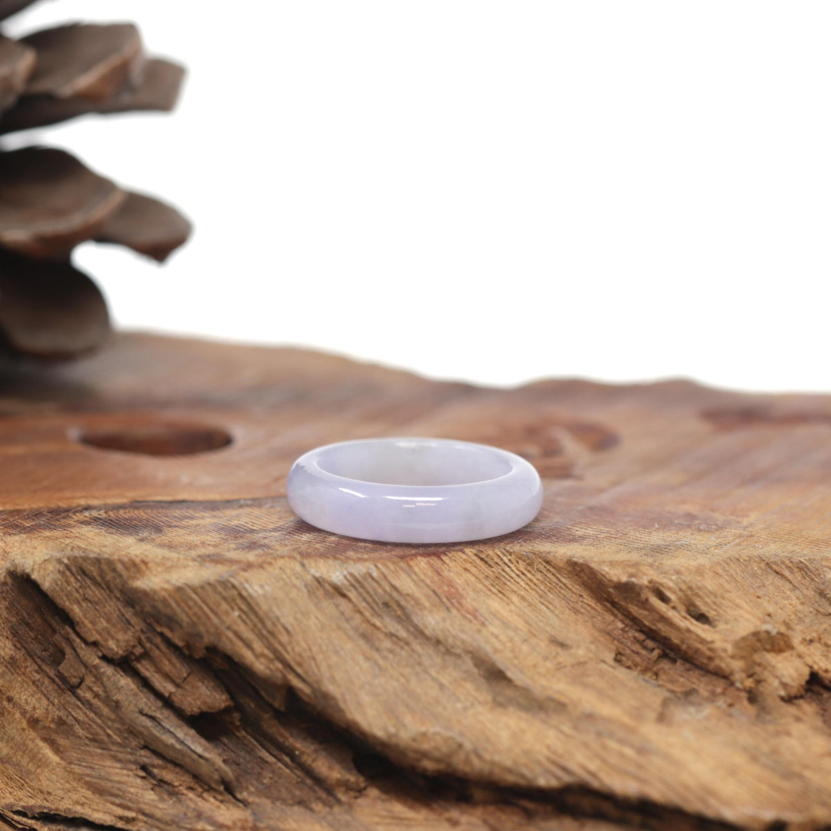 Baikalla Natural Icy Vibrant Lavender Jadeite Jade Traditional Ring 