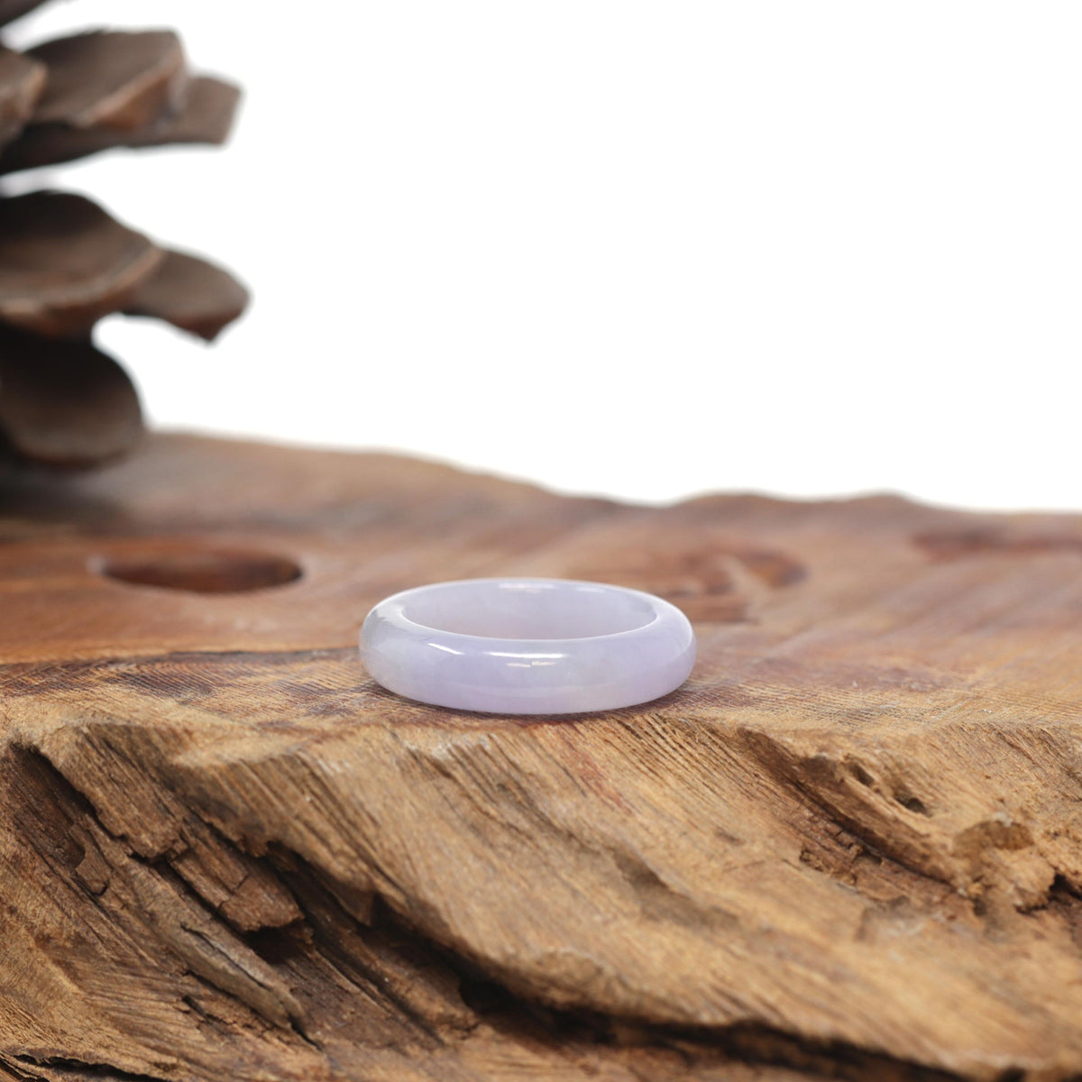 Baikalla Natural Icy Vibrant Lavender Jadeite Jade Traditional Ring 