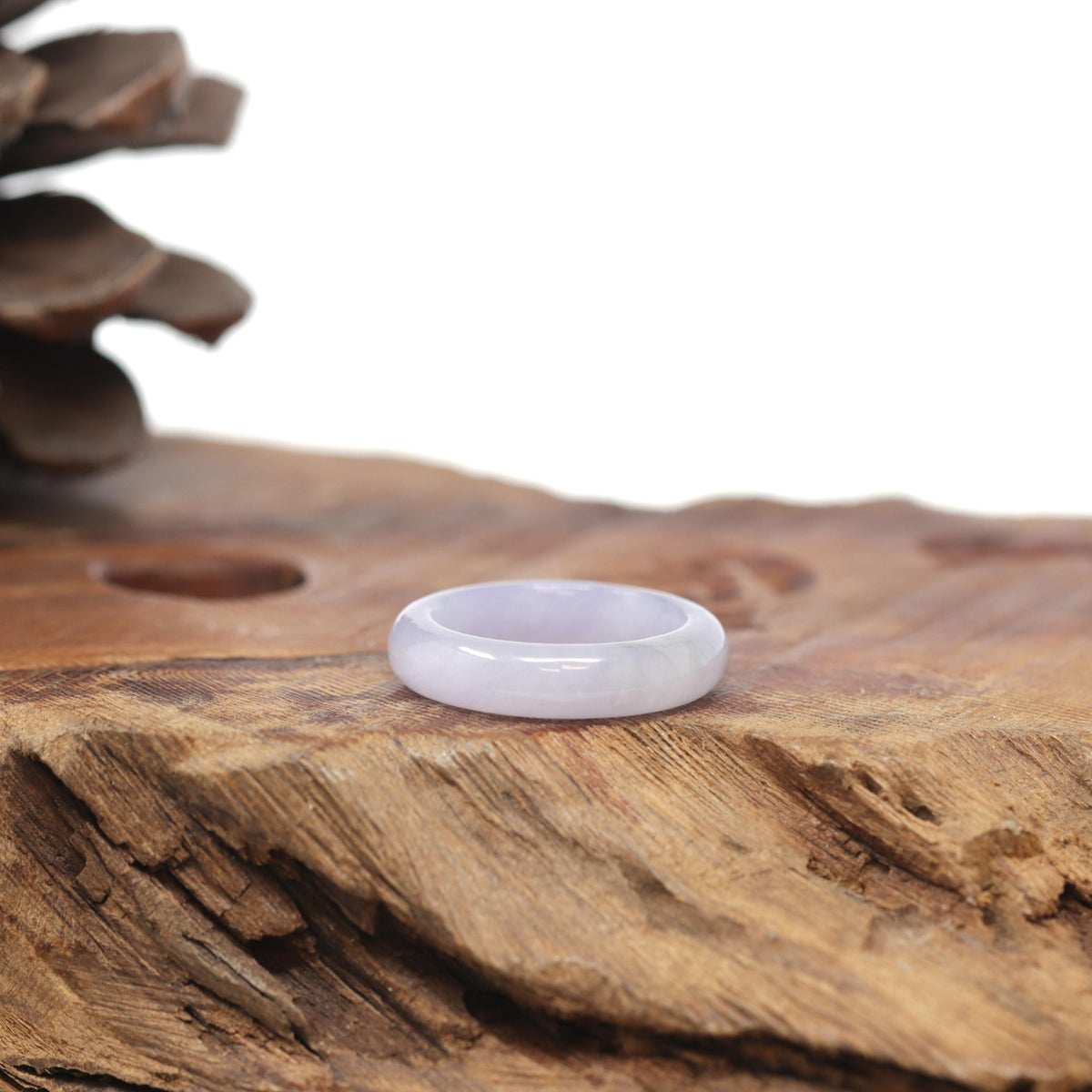Baikalla Natural Icy Vibrant Lavender Jadeite Jade Traditional Ring 