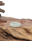 Baikalla Natural Icy Light Green Jadeite Jade Traditional Ring 