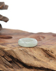 Baikalla Natural Icy Light Green Jadeite Jade Traditional Ring 