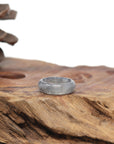 Baikalla Natural Icy Black Wuji Jadeite Jade Traditional Ring 