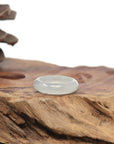 Baikalla Natural Icy Light Green W/ Black Wuji Freckles Jadeite Jade Traditional Ring 