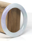 Baikalla "Vixen" Lavender & White-Green "Traditional Full-Round" Jadeite Jade Bangle Bracelet (57.5mm) 