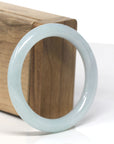 Baikalla Light Green "Traditional Full-Round" Jadeite Jade Bangle Bracelet (53.8mm) 