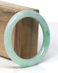 Baikalla Apple-Green "Traditional Full-Round" Jadeite Jade Bangle Bracelet (54.3mm) 