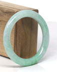 Baikalla Apple-Green "Traditional Full-Round" Jadeite Jade Bangle Bracelet (54.3mm) 