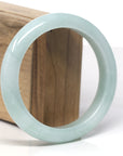 Baikalla Light Apple-Green "Half-Round" Jadeite Jade Bangle Bracelet (60.4mm) 