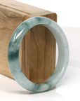 Baikalla Jewelry Jadeite Jade Bangle Bracelet Baikalla "Half Round" Blue Green Jadeite Jade Bangle Bracelet (55.79 mm) 