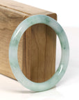 Baikalla Jewelry Jadeite Jade Bangle Bracelet Baikalla "Half Round" Blue Green Jadeite Jade Bangle Bracelet (57.05 mm) 