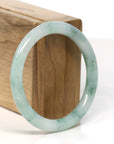 Baikalla Jewelry Jadeite Jade Bangle Bracelet Baikalla "Half Round" Blue Green Jadeite Jade Bangle Bracelet (57.05 mm) 