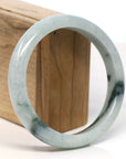 Baikalla Jewelry Jadeite Jade Bangle Bracelet Baikalla "Half Round" Blue Green Jadeite Jade Bangle Bracelet (62.55 mm) 