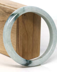 Baikalla Jewelry Jadeite Jade Bangle Bracelet Baikalla "Half Round" Blue Green Jadeite Jade Bangle Bracelet (62.55 mm) 
