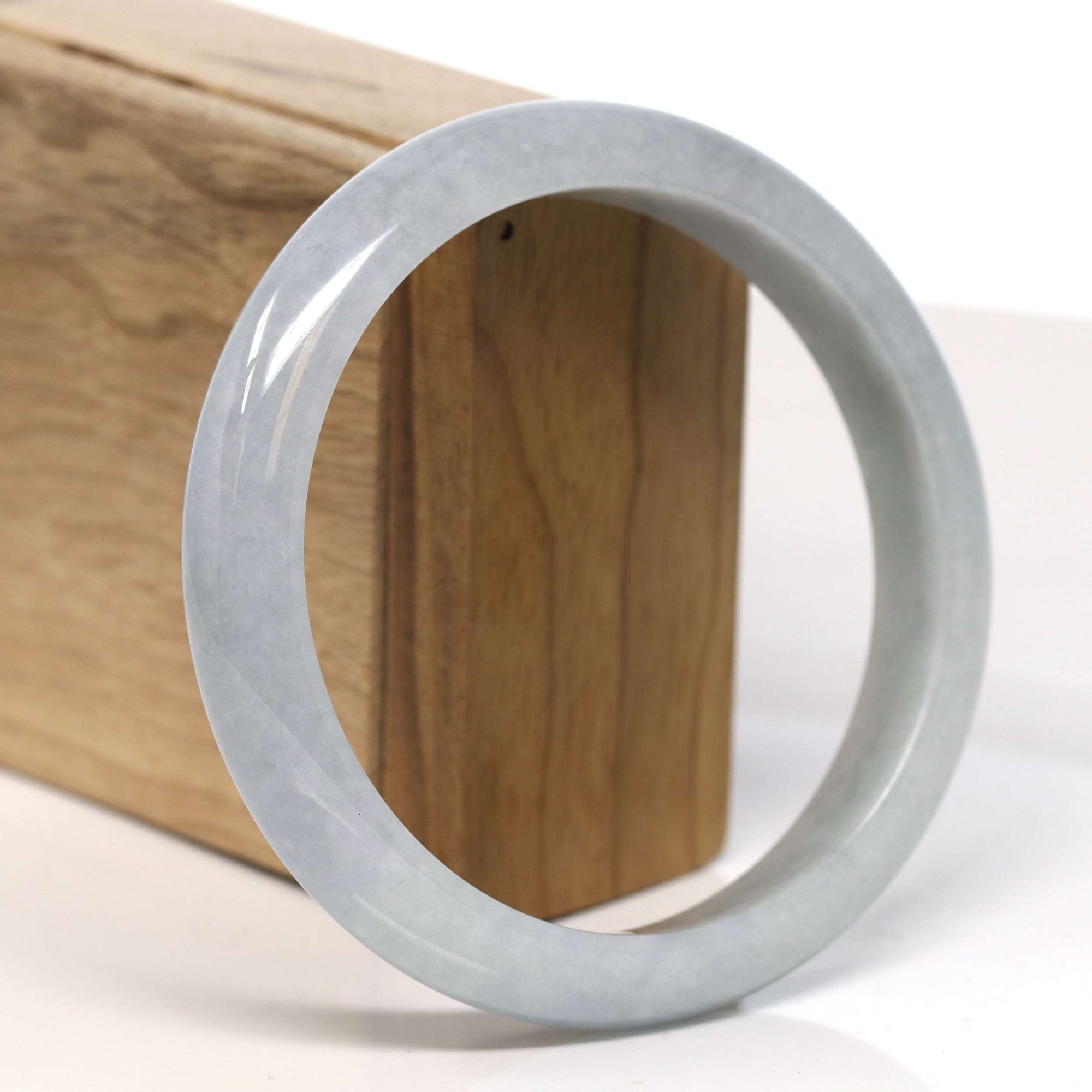 Baikalla Jewelry Jadeite Jade Bangle Bracelet Baikalla "Half Round" Deep Green Jadeite Jade Bangle Bracelet (60.49 mm) #T332