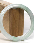 Baikalla Jewelry Jadeite Jade Bangle Bracelet Baikalla "Half Round" Diamond Cut WuJi Jadeite Jade Bangle Bracelet (60.49 mm) 