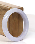 Baikalla Jewelry Jadeite Jade Bangle Bracelet Baikalla "Half Round" 18k Inlay Jadeite Jade Bangle Bracelet (60.49 mm) 
